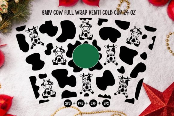 Baby Cow Full Wrap Venti Cold Cup 24 Oz