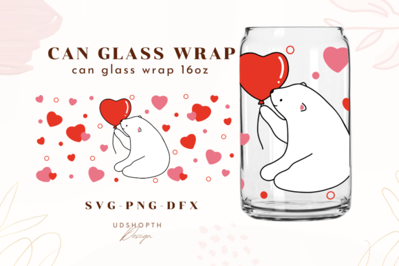 Bear Heart SVG Cup for Libbey 16oz