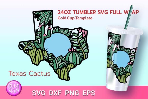Cactus Lovers, Texas Cactus, 24oz Cup