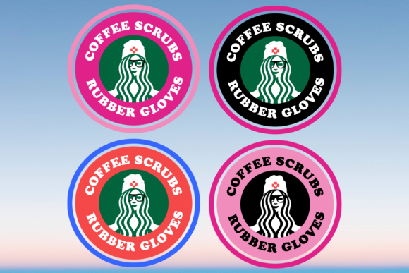 Nurse Coffee Scrubs Rubber Gloves