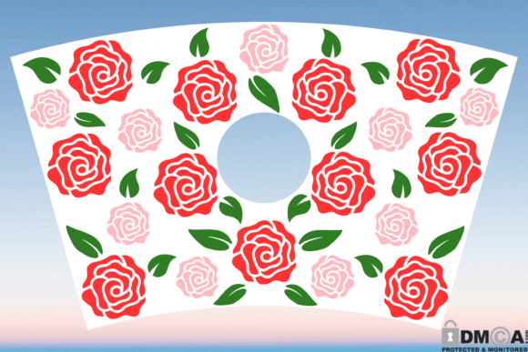Roses Floral 24oz Venti Cup Wrap