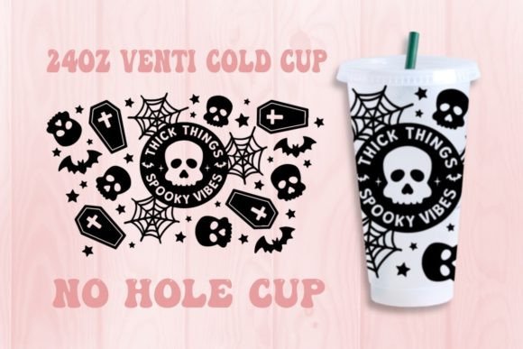 Thick Things Spooky Vibes No Hole SVG